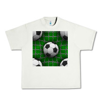 Pistachio soccer ball with goal nets seamless pattern Urban Heavy Tee - BundleAndBundleShop