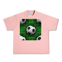 Salmon soccer ball with goal nets seamless pattern Urban Heavy Tee - BundleAndBundleShop