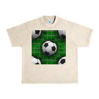 Sandshell soccer ball with goal nets seamless pattern Urban Heavy Tee - BundleAndBundleShop