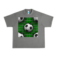 Tornado soccer ball with goal nets seamless pattern Urban Heavy Tee - BundleAndBundleShop