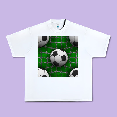 Soccer Ball With Goal Nets Seamless Pattern Urban Heavy Tee Designed By Bundleandbundleshop