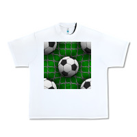 White soccer ball with goal nets seamless pattern Urban Heavy Tee - BundleAndBundleShop