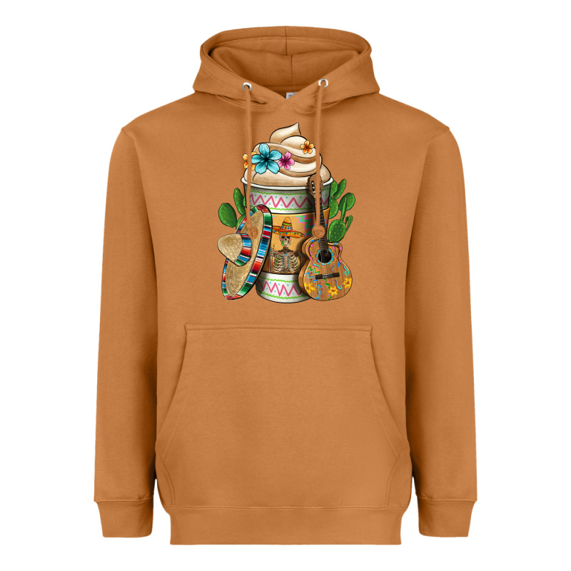 Mexican Hot Coffee Cup Heavyweight Hoodie by FaDigitalArtStudio | Teevron