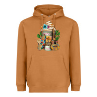 Meerkat Mexican Hot Coffee Cup Heavyweight Hoodie - FaDigitalArtStudio