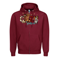 Burgundy cozy season Zipper Hoodie - CowGirlArtShop