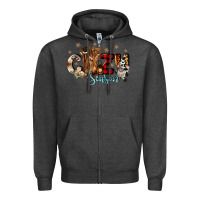 Charcoal Heather cozy season Zipper Hoodie - CowGirlArtShop