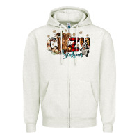 Oatmeal Heather cozy season Zipper Hoodie - CowGirlArtShop