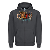 Smoke cozy season Zipper Hoodie - CowGirlArtShop