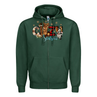 Sports Green cozy season Zipper Hoodie - CowGirlArtShop