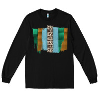 Black Western Farm Life Cowhide Brush Strokes Long Sleeve Tee - Bettercallsaul