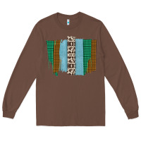 Chestnut Western Farm Life Cowhide Brush Strokes Long Sleeve Tee - Bettercallsaul