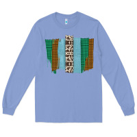 Colony Blue Western Farm Life Cowhide Brush Strokes Long Sleeve Tee - Bettercallsaul