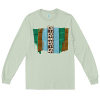 Matcha Western Farm Life Cowhide Brush Strokes Long Sleeve Tee - Bettercallsaul