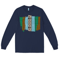 Navy Western Farm Life Cowhide Brush Strokes Long Sleeve Tee - Bettercallsaul