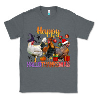 Charcoal Heather Happy Hallothanksmas Chick Classic Tee - BundleAndBundleShop