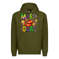 Army Green mardi gras crawfish olivia Premium Hoodie - OliviaCreatesArt