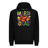 Black mardi gras crawfish olivia Premium Hoodie - OliviaCreatesArt
