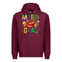 Burgundy mardi gras crawfish olivia Premium Hoodie - OliviaCreatesArt