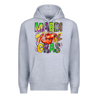 Heather Grey mardi gras crawfish olivia Premium Hoodie - OliviaCreatesArt