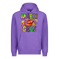 Purple mardi gras crawfish olivia Premium Hoodie - OliviaCreatesArt