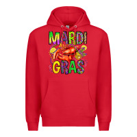 Red mardi gras crawfish olivia Premium Hoodie - OliviaCreatesArt