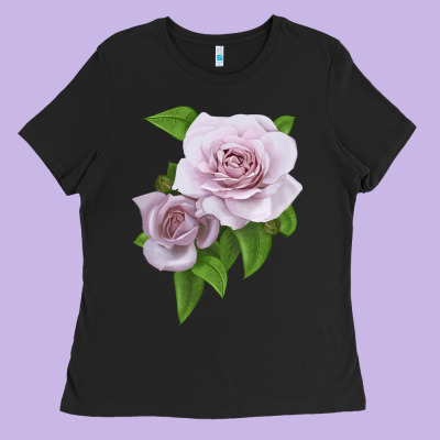 Silver Lining Rose Ladies Tee Designed By Lillyallendesigns