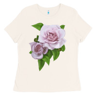 Bone Silver Lining Rose Ladies Tee - LillyAllenDesigns