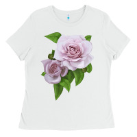 White Silver Lining Rose Ladies Tee - LillyAllenDesigns