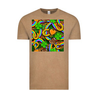 Vintage Coffee St. Patricks rainbow seamless Vintage Tee - BundleAndBundleShop