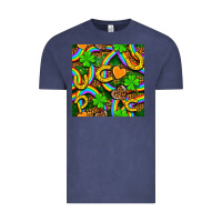 Vintage Denim St. Patricks rainbow seamless Vintage Tee - BundleAndBundleShop