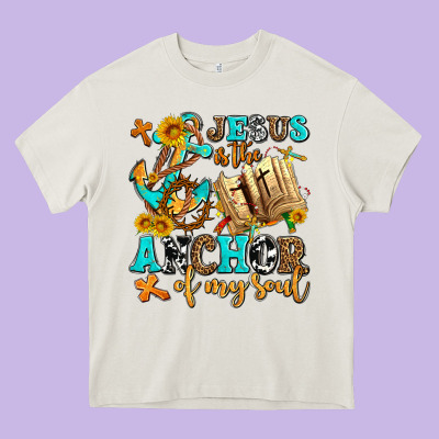 Jesus Is The Anchor Of My Soul Heavy Core Tee Designed By Adodesignshop