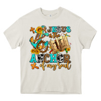 Cream jesus is the anchor of my soul Heavy Core Tee - AdoDesignShop