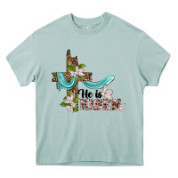 Arona he is risen cross Heavy Core Tee - BarkalooDesign