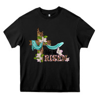 Black he is risen cross Heavy Core Tee - BarkalooDesign