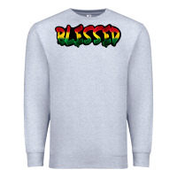 Heather Grey Juneteenth blessed Premium Sweatshirt - FaDigitalArtStudio