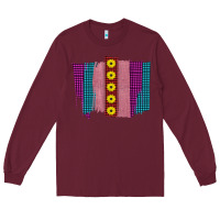 Burgundy Western Farm Life Sunflower Brush Strokes Long Sleeve Tee - Bettercallsaul