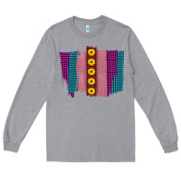 Heather Grey Western Farm Life Sunflower Brush Strokes Long Sleeve Tee - Bettercallsaul