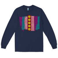 Navy Western Farm Life Sunflower Brush Strokes Long Sleeve Tee - Bettercallsaul