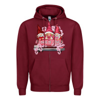 Burgundy Loads of love with flowers Valentine's Day Zipper Hoodie - HowdyJamesFarm
