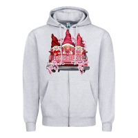 Heather Grey Loads of love with flowers Valentine's Day Zipper Hoodie - HowdyJamesFarm
