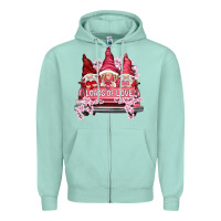 Seafoam Loads of love with flowers Valentine's Day Zipper Hoodie - HowdyJamesFarm