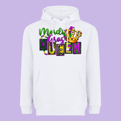 Mardi Gras Queen Heavyweight Hoodie Designed By Fadigitalartstudio