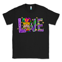 Black Mardi Gras Love With Gnome Classic Tee - BundleAndBundleShop