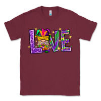 Burgundy Mardi Gras Love With Gnome Classic Tee - BundleAndBundleShop