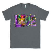 Charcoal Heather Mardi Gras Love With Gnome Classic Tee - BundleAndBundleShop