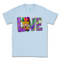 Dusty Blue Mardi Gras Love With Gnome Classic Tee - BundleAndBundleShop
