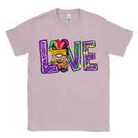 Lilac Mardi Gras Love With Gnome Classic Tee - BundleAndBundleShop