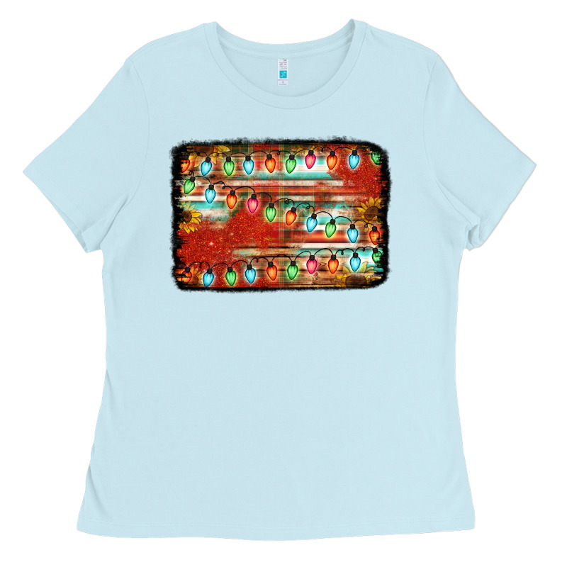 Christmas Serape Sunflower Background Ladies Tee by Jasminsmagicworld | Teevron