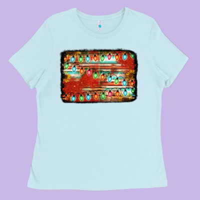 Christmas Serape Sunflower Background Ladies Tee Designed By Jasminsmagicworld