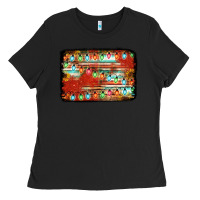 Black christmas serape sunflower background Ladies Tee - Jasminsmagicworld